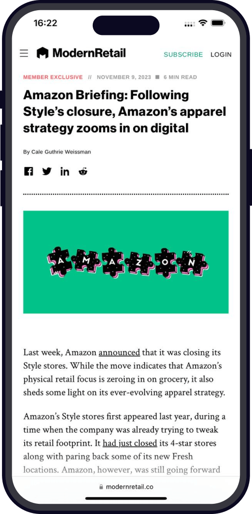 Modern retail mobile